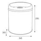 Відро для сміття сенсорне кругле Mixxus Premium Ellipse-TC0109 Chrome-Black 9л (хром-чорне) (MI7083