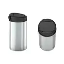 Відро для сміття сенсорне кругле Mixxus Premium Ellipse-TC0109 Chrome-Black 9л (хром-чорне) (MI7083