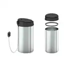 Відро для сміття сенсорне кругле Mixxus Premium Ellipse-TC0109 Chrome-Black 9л (хром-чорне) (MI7083