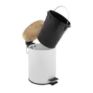 Корзина для мусора YOKA BIN WHITE BAMBOO 3л. для ванной комнаты (CH.BIN-WHT)
