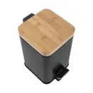 Корзина для мусора YOKA SIDO BLACK BAMBOO 3л. для ванной комнаты (CH.SIDO-BLK)
