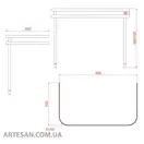 Консоль під умивальник Artceram Azuley, 90х50 (D AZA003 71; 01)