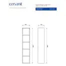 Пенал Crea 30-25 білий, Cersanit (FZZP1001471789)
