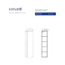 Пенал Moduo 40 сірий Cersanit (FZZP1001640195)