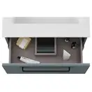 Комплект мебели 60 см Devit Fresh, синий матовый, ручки чёрные 088723B