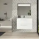 Комплект мебели 80 см Devit Fresh, белый матовый, ручки белые 088728W