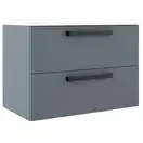 Комплект мебели 80 см Devit Fresh, синий матовый, ручки чёрные 088730B