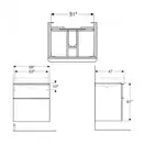 Тумба под раковину Geberit Smyle Square 58,4 см, белый глянцевый (500.352.00.1)