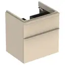 Тумба под раковину Geberit Smyle Square 58,4 см, песочно-серый глянцевый (500.352.JL.1)