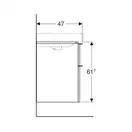 Тумба под раковину Geberit Smyle Square 73,4 см, орех тёмный (500.353.JR.1)