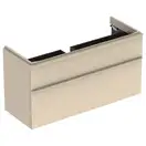 Тумба под раковину Geberit Smyle Square 118,4 см, песочно-серый глянцевый (500.355.JL.1)