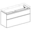Тумба под раковину Geberit Smyle Square 118,4 см, песочно-серый глянцевый (500.355.JL.1)