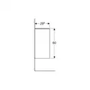 Шкафчик без дверей 36 х 29,9 х h60 см Geberit Smyle Square (500.358.JK.1)