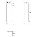 Пенал 36 х 29,9 х h118 см Geberit Smyle Square (500.361.00.1) фото 2 Aquada.com.ua