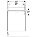 Тумба Geberit Smyle Square 53,6 см, корпус и фасад - белый глянец / ручка - белый мат 500.366.00.1