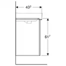 Тумба Geberit Smyle Square 53,6 см, корпус и фасад - белый глянец / ручка - белый мат 500.366.00.1