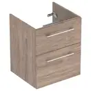 Тумба под раковину Geberit Selnova Square, slim rim 55 см, орех тёмный 501.202.00.1