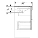 Тумба под раковину Geberit Selnova Square, slim rim 80 см, белый глянцевый 501.208.00.1
