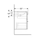 Тумба под раковину Geberit Selnova Square, slim rim 80 см, белый глянцевый 501.208.00.1