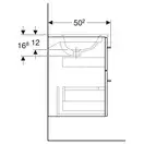 Тумба под раковину Geberit Selnova Square, slim rim 100 см, белый глянцевый 501.212.00.1