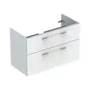 Тумба под раковину Geberit Selnova Square, slim rim 100 см, белый глянцевый 501.212.00.1