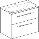 Тумба с раковиной Geberit Selnova Square slim rim 80 см, лава матовая (501.241.00.1)