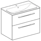 Тумба с раковиной Geberit Selnova Square slim rim 80 см, орех светлый (501.243.00.1)