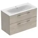 Тумба с раковиной Geberit Selnova Square slim rim 100 см, орех светлый (501.247.00.1)