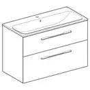 Тумба с раковиной Geberit Selnova Square slim rim 100 см, орех светлый (501.247.00.1)