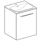 Тумба с раковиной Geberit Selnova Square slim rim 55 см, орех тёмный (501.250.00.1)