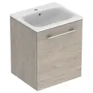 Тумба с раковиной Geberit Selnova Square slim rim 55 см, орех светлый (501.251.00.1)