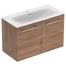 Тумба с раковиной Geberit Selnova Square slim rim 100 см, орех тёмный (501.262.00.1)