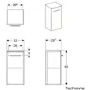 Шкафчик Geberit Selnova Square 33 х 29,7 х h65 см, белый глянцевый (501.272.00.1)
