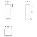 Шкафчик Geberit Selnova Square 33 х 29,7 х h85 см, орех тёмный (501.278.00.1)