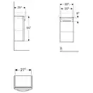 Тумба под раковину Geberit Selnova Square 30,3 см, лава матовая (501.397.JK.1)