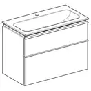 Тумба с раковиной Geberit iCon slim rim 90 см, корпус и фасад - лава мат / ручки - лава мат 502.337.JK.1
