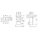 Комплект умивальника Geberit Selnova Square з шафкою, одні двері: B=36см, H=65.2см, T=28см, білий (502.742.00.1)