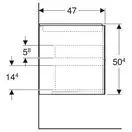 Тумба подвесная Geberit One 60 х 47 х h50,4 см, цвет - белый матовый 505.261.00.2
