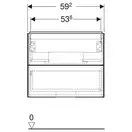 Тумба подвесная Geberit One 60 х 47 х h50,4 см, цвет - орех тёмный 505.261.00.6