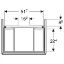 Тумба подвесная Geberit One 60 х 47 х h50,4 см, цвет - серовато-бежевый матовый 505.261.00.7