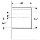 Тумба подвесная Geberit One 105 х 47 х h50,4 см, цвет - дуб 505.264.00.5