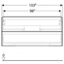 Тумба подвесная Geberit One 105 х 47 х h50,4 см, цвет - дуб 505.264.00.5