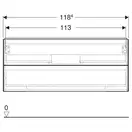 Тумба подвесная Geberit One 120 х 47 х h50,4 см, цвет - белый глянцевый 505.265.00.1