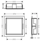 Настенная ниша со встроенной рамой Hansgrohe XtraStoris Original 30 x 30 x 10 см, чёрный матовый (56061670) фото 3 Aquada.com.ua