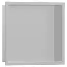 Настенная ниша со встроенной рамой Hansgrohe XtraStoris Original 30 x 30 x 10 см, нержавеющая сталь (56061800) фото 1 Aquada.com.ua