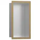 Настенная ниша из матовой нержавеющей стали с дизайнерской рамкой Hansgrohe XtraStoris Individual 30 х 15 х 10 см, матовая бронза (56094140) фото 1 Aquada.com.ua