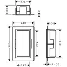 Настінна ніша Hansgrohe XtraStoris Individual з рамкою 30x15x10 см, чорний матовий хром (56094340)