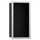 Настенная ниша с дизайнерской рамкой Hansgrohe XtraStoris Individual 30 х 15 х 10 см, матовая нержавеющая сталь (56095800) фото 1 Aquada.com.ua