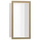 Настенная ниша с дизайнерской рамкой Hansgrohe XtraStoris Individual 30 х 15 х 10 см, матовая бронза (56096140) фото 1 Aquada.com.ua