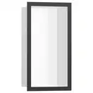Настенная ниша с дизайнерской рамкой Hansgrohe XtraStoris Individual 30 х 15 х 10 см, матовый чёрный хром (56096340) фото 1 Aquada.com.ua